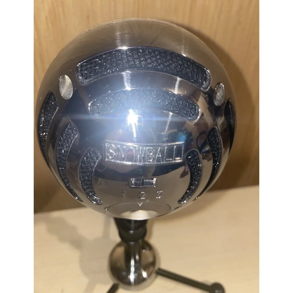 WORKING Blue Yeti Snowball Condenser Microphone Chrome - No Cable